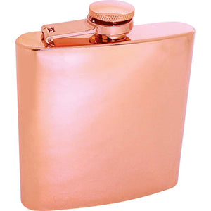 6oz Copper-Tone Plated Stainless Steel Flask