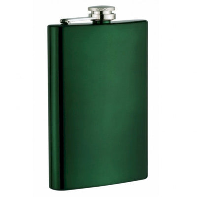 Green Painted 8oz Flask